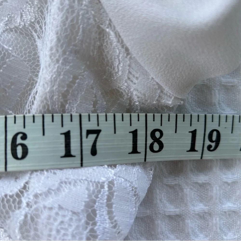 Vintage White Maxi Dress Lace Boho Bohemian Wedding Bride 60s 70s - Picture 9 of 11